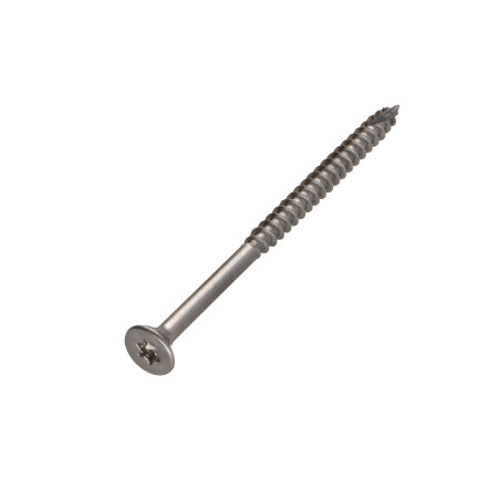 1 x Chipboard Screw Tekor Stainless Steel A2 Countersunk Head With Serration T25 5X90 Thread Length: 60 cut Type 17