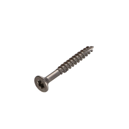 1 x Chipboard Screw Tekor Stainless Steel A2 Countersunk Head With Serration T20 4.5X45 Thread Length: 30 cut Type 17