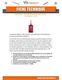 Patch Nylon low strength 50ML LOCTITE 222 2