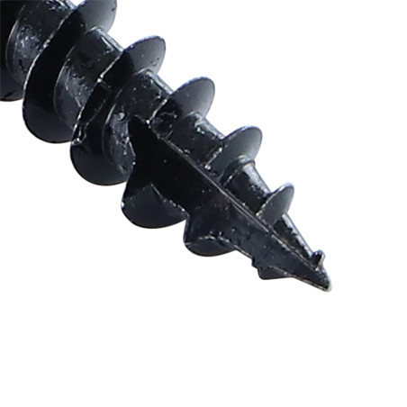 1 x Chipboard Screw Tekor Screw Truss 7X30 Thread Length: 30 T30 Black Zinc Plated cut Type 17 Drilling Point
