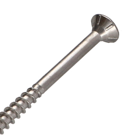 1 x Chipboard Screw Tekor Stainless Steel A2 Countersunk Head With Serration T20 4X60 Thread Length: 35 cut Type
