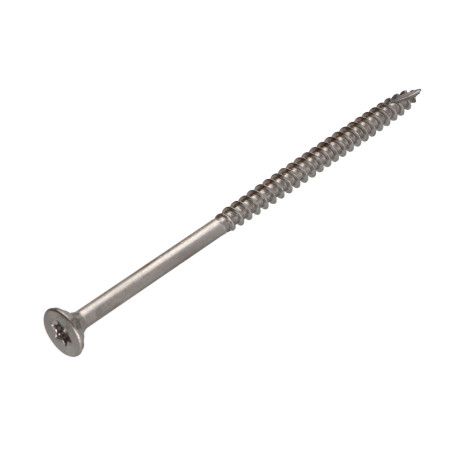 1 x Chipboard Screw Tekor Stainless Steel A2 Countersunk Head With Serration T25 6X110 Thread Length: 70 cut Type 17