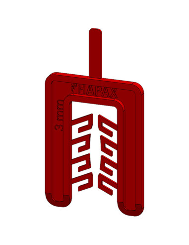 1 x WEDGE Fork 55X40 Thickness 3 Red