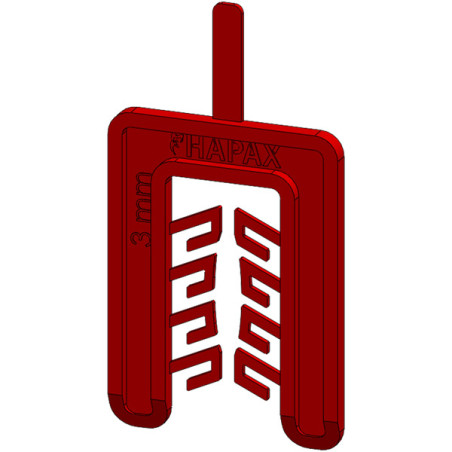 1 x WEDGE Fork 55X40 Thickness 3 Red