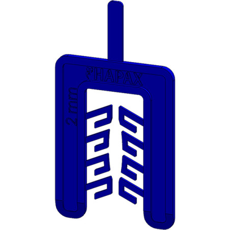 1 x WEDGE Fork 55X40 Thickness 2 Blue