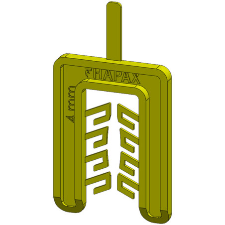 1 x WEDGE Fork 55X40 Thickness 4 Yellow