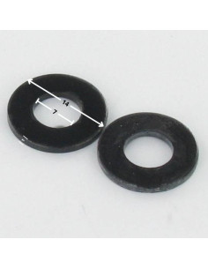 Washer Flat 7X14X1 Black Zinc Plated 2