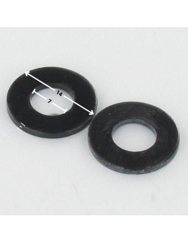 1 x Washer Flat 7X14X1 Black Zinc Plated