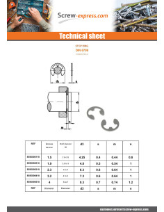 Retaining Rings STOP Stainless Steel A4 Diameter Groove 10 2