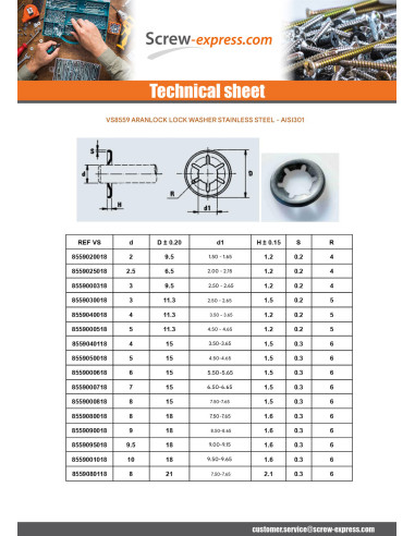1 x Retaining Rings ARANLOCK MORE Stainless...
