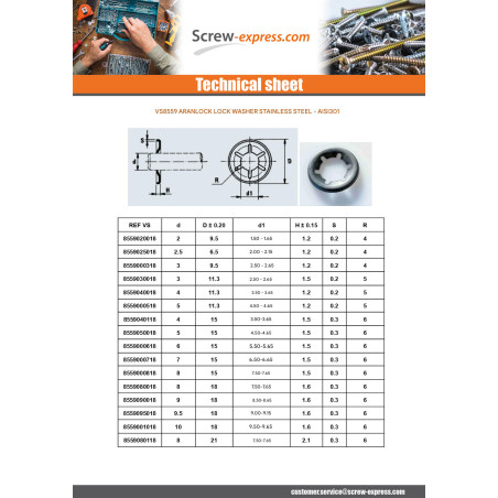 1 x Retaining Rings ARANLOCK MORE Stainless Steel A2 Retaining 8 Type 873