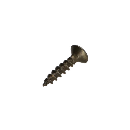 1 x Chipboard Screw Countersunk Head Pozi 4X20 Steel BRONZE