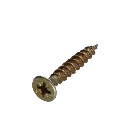 1 x Chipboard Screw Countersunk Head Pozi 5X35 Yellow Zinc