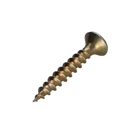 1 x Chipboard Screw Countersunk Head Pozi 5X35 Yellow Zinc