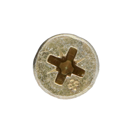 1 x Chipboard Screw Countersunk Head Pozi 5X35 Yellow Zinc