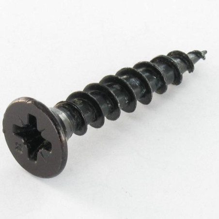 1 x Chipboard Screw Countersunk Head Pozi 3.5X20 Black Zinc Plated