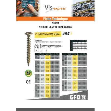 1 x Chipboard Screw Countersunk Head Pozi 6X35 Zinc Plated