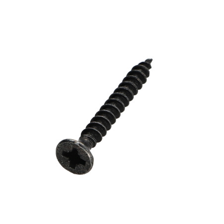 1 x Chipboard Screw Countersunk Head Pozi 4X50 Black Zinc Plated