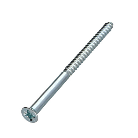 1 x Wood Screw Countersunk Head Pozi PZ3 6X100 Zinc Plated
