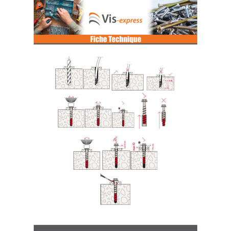 1 x Screw For Concrete Countersunk Head FISCHER ULTRACUT FBS II SK 10X100 Stainless Steel A4