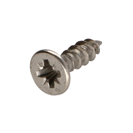 1 x Chipboard Screw Countersunk Head Pozi PZ2 4X15 Full Thread Nickel Plated