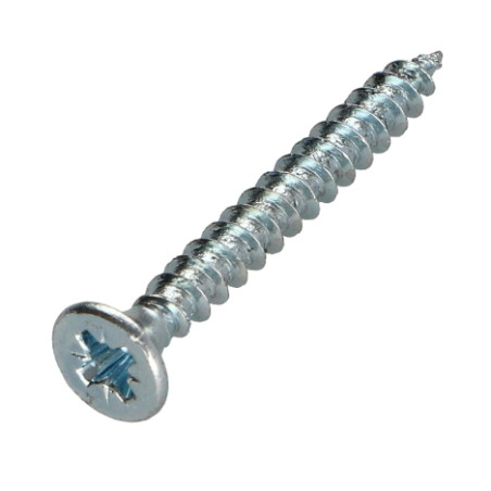 1 x Chipboard Screw Countersunk Head Pozi PZ2 5X30 Full Thread Zinc Plated