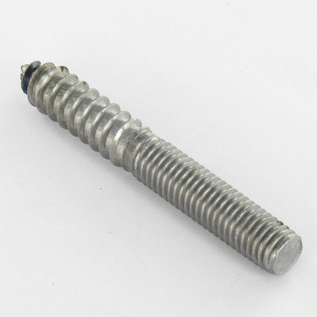 1 x Combination screw for bed footboard 10X74 33 Wood Thread 4 Smooth Part 37 Thread Machine Steel