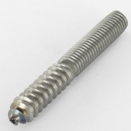 1 x Combination screw for bed footboard 10X74 33 Wood Thread 4 Smooth Part 37 Thread Machine Steel
