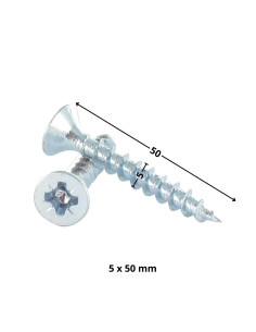 Chipboard Screw Premium Countersunk Head Pozi PZ2 5X50... 2