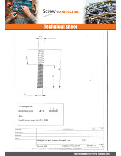 Combination screw for bed footboard 5X35 25 Wood Thread 3... 2