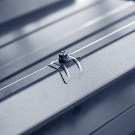 1 x Self Drilling with jumper for roofing 2 pieces Type C1 Ral5008/grey bleu 6.3X100