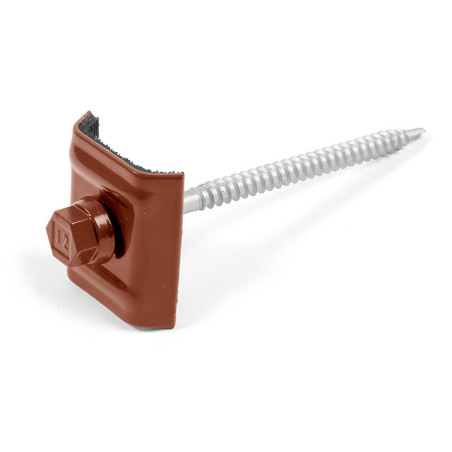 1 x Self Drilling with jumper roof-mounted Type E1 Ral8012/Red Brown 6.3X100