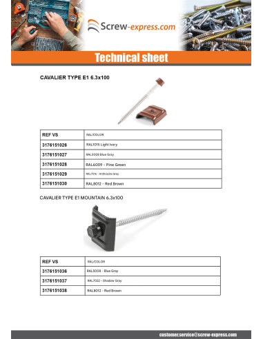 1 x Self Drilling with jumper roof-mounted Type...