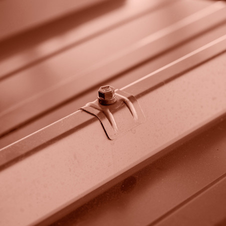 1 x Self Drilling with jumper for roofing 2 pieces Type C1 Ral8012/Red Brown 6.3X100