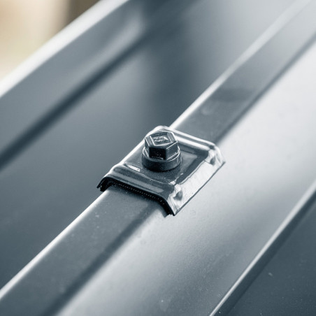 1 x Self Drilling with jumper for roofing 2 pieces Type E1 Ral7016/Anthracite Grey 6.3X100