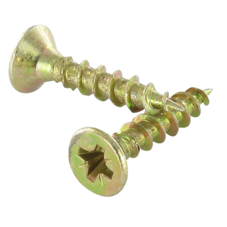 1 x Chipboard Screw Premium Countersunk Head Pozi N°2 4.5X35 Yellow Zinc