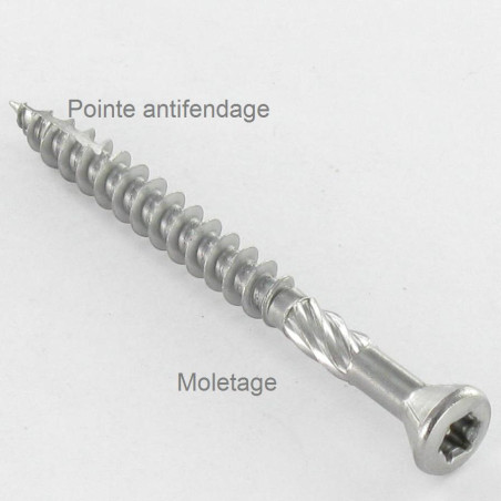1 x Decking Screw Pan Countersunk Head T15 4X50 cut Type 17 Drilling Point Stainless Steel C2
