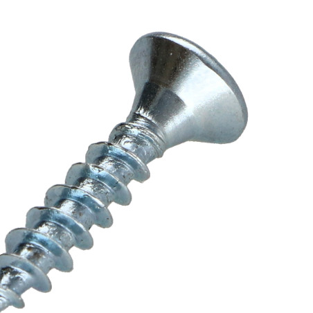 1 x Chipboard Screw Countersunk Head Pozi PZ2 3.5X20 Full Thread Zinc Plated