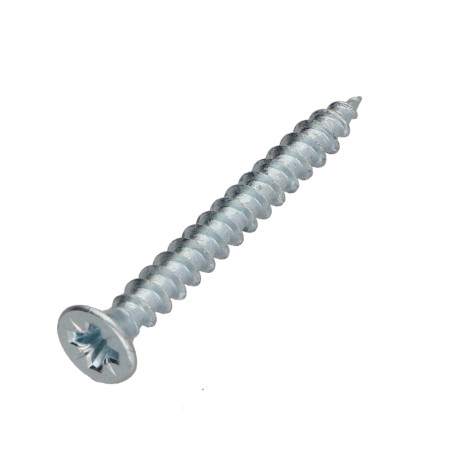 1 x Chipboard Screw Premium Countersunk Head Pozi PZ2 5X40 Zinc Plated