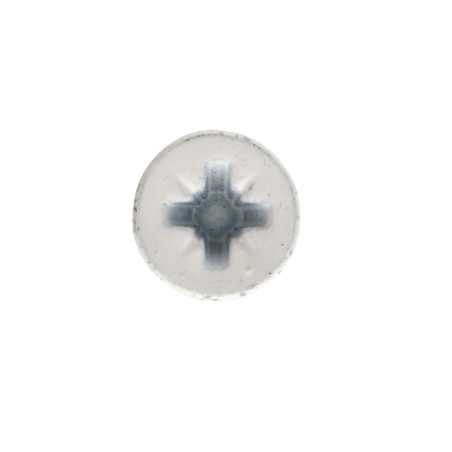 1 x Savis Chipsboard Screw Countersunk Head Pozi 2 4X30 Full Thread Zinc Plated Painted White Ral9016/Traffic