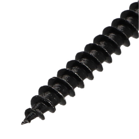 1 x Savis Chipsboard Screw Countersunk Head Pozi 3 6X60 Full Thread Black Zinc Plated