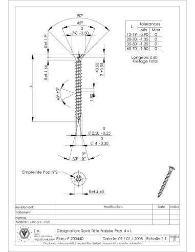 1 x Savis Chipsboard Screw Countersunk Head...