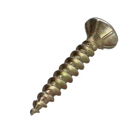 1 x Chipboard Screw Countersunk Head With Serration 4.5X30 T20 Yellow Zinc