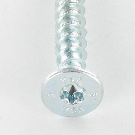 1 x Chipboard Screw Countersunk Head With Serration 8X220 Thread Length: 124 T40 Zinc Plated
