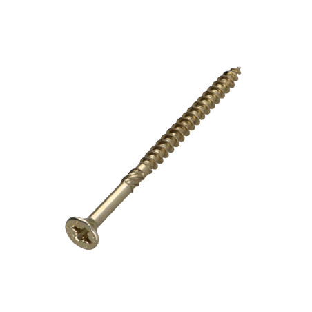 1 x Chipboard Screw Countersunk Head Pozi 4.5X70 Partial Thread Yellow Zinc