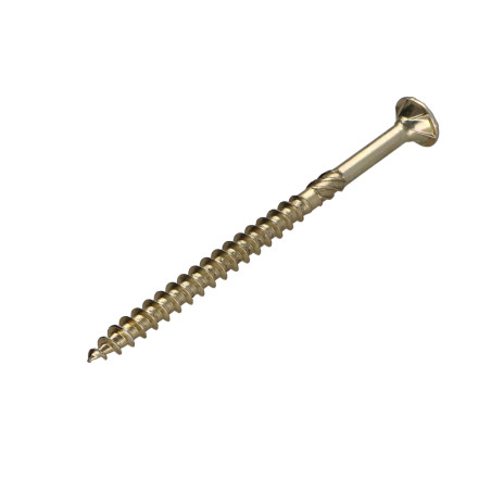 1 x Chipboard Screw Countersunk Head Pozi 4.5X70 Partial Thread Yellow Zinc