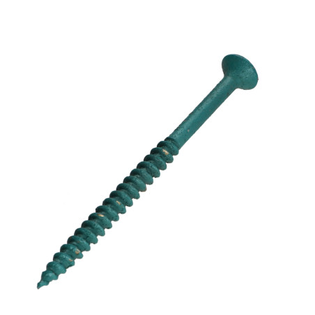 1 x Chipboard Screw Countersunk Head Pozi 4.5X70 Partial Thread Zinc Plated LAQ Green