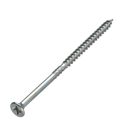 1 x Chipboard Screw Countersunk Head Pozi 6X130 Partial Thread Zinc Plated