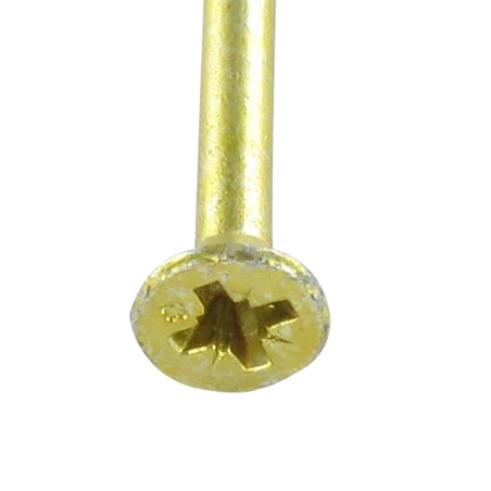 1 x Chipboard Screw Countersunk Head Pozi 4.5X40 Partial Thread Yellow Zinc