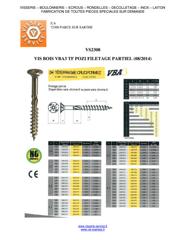 1 x Chipboard Screw Countersunk Head Pozi 6X70...